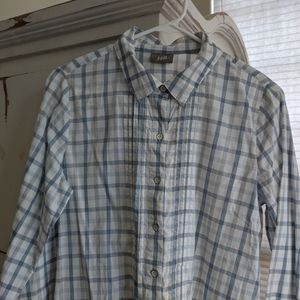 J Jill blouse M blue white